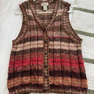 Vintage Y2K St Johns Bay Sleeveless Knit Striped Vest